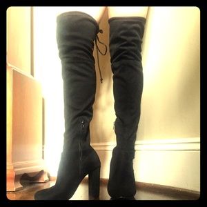 100% Suede Over the Knee Boots